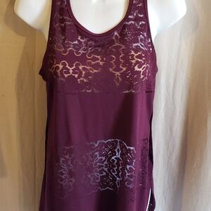 Women's Raspberry Purple Razorback Sheer Tank Top Size XS